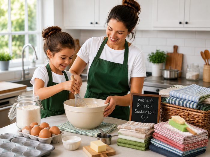 Washable reusable kitchen cloths